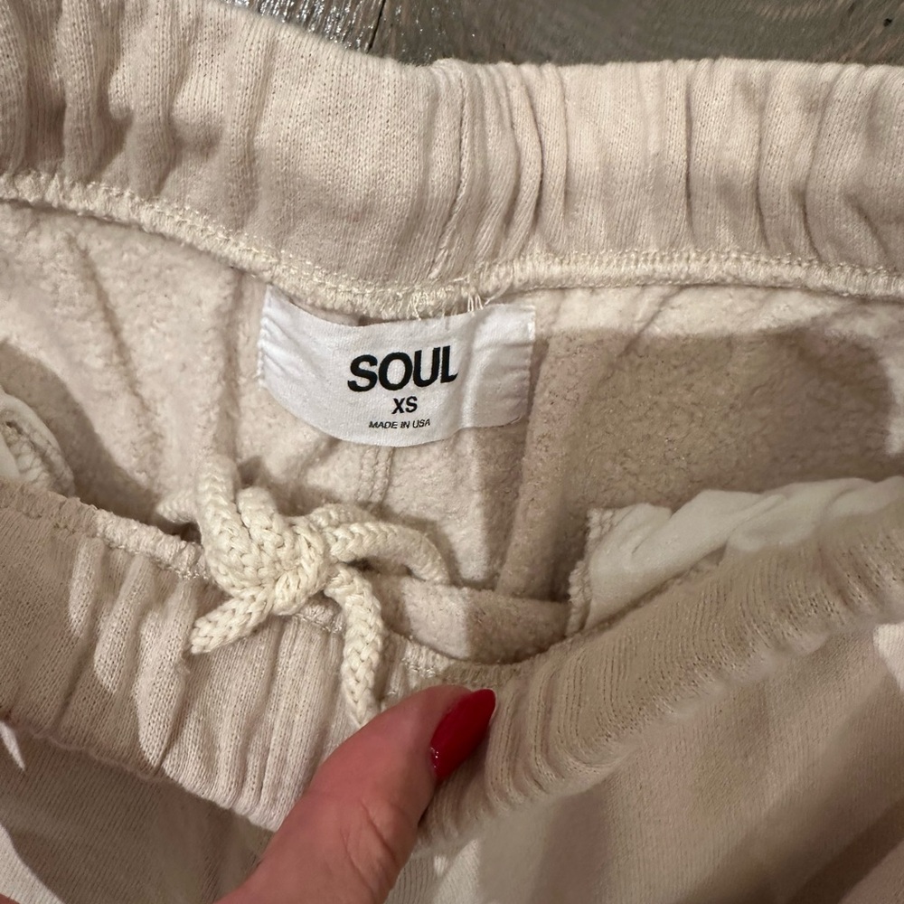 Cream sweatpants SoulCycle
